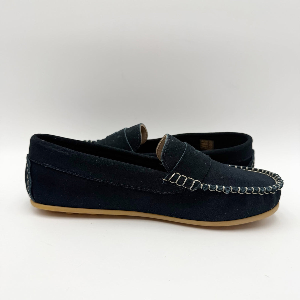 Elephantito Big Boys Alex Driver Moccasin Loafers Size 5 Navy Blue Suede NWOB