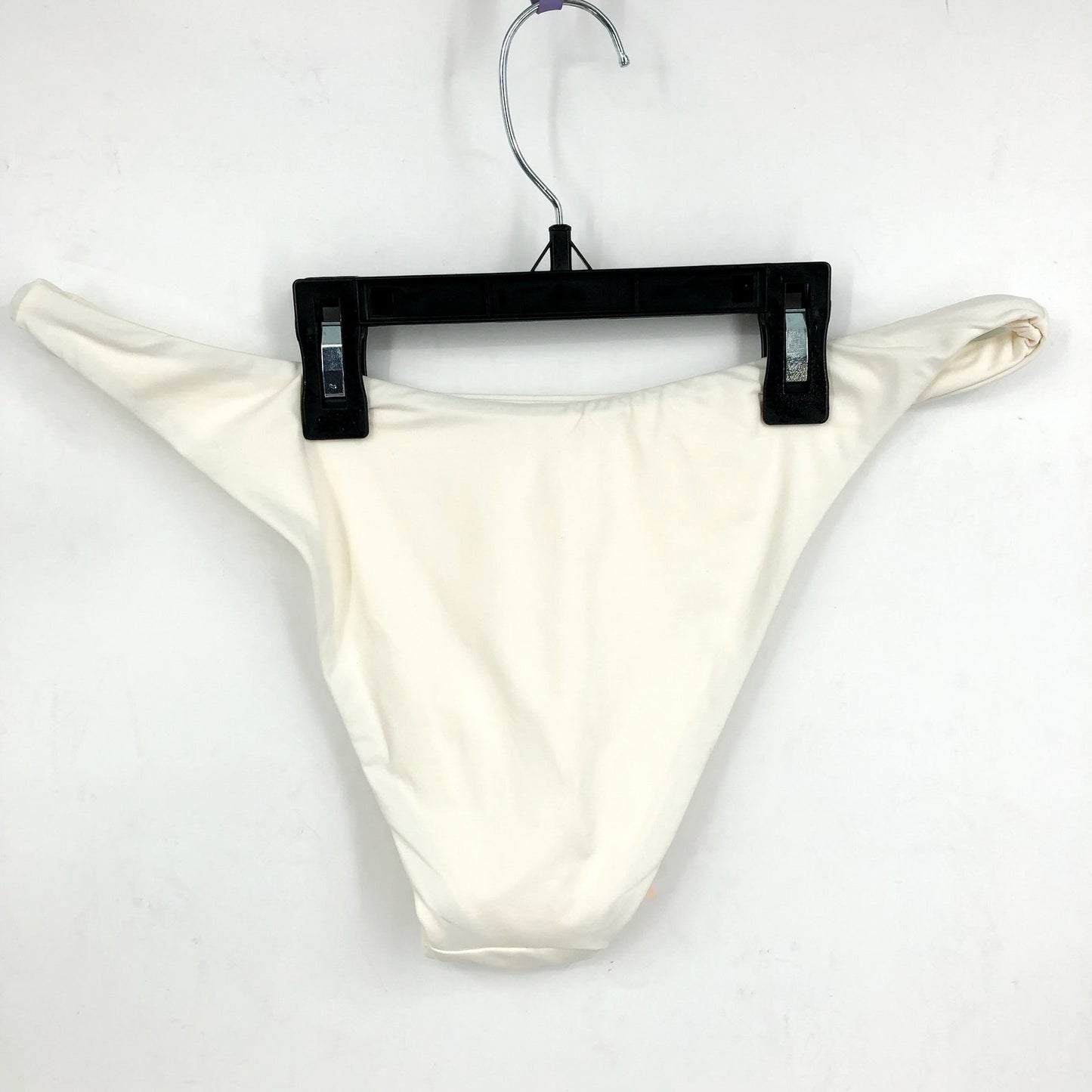 EBERJEY Women's So Solid Dree Bikini Bottoms Small Ecru