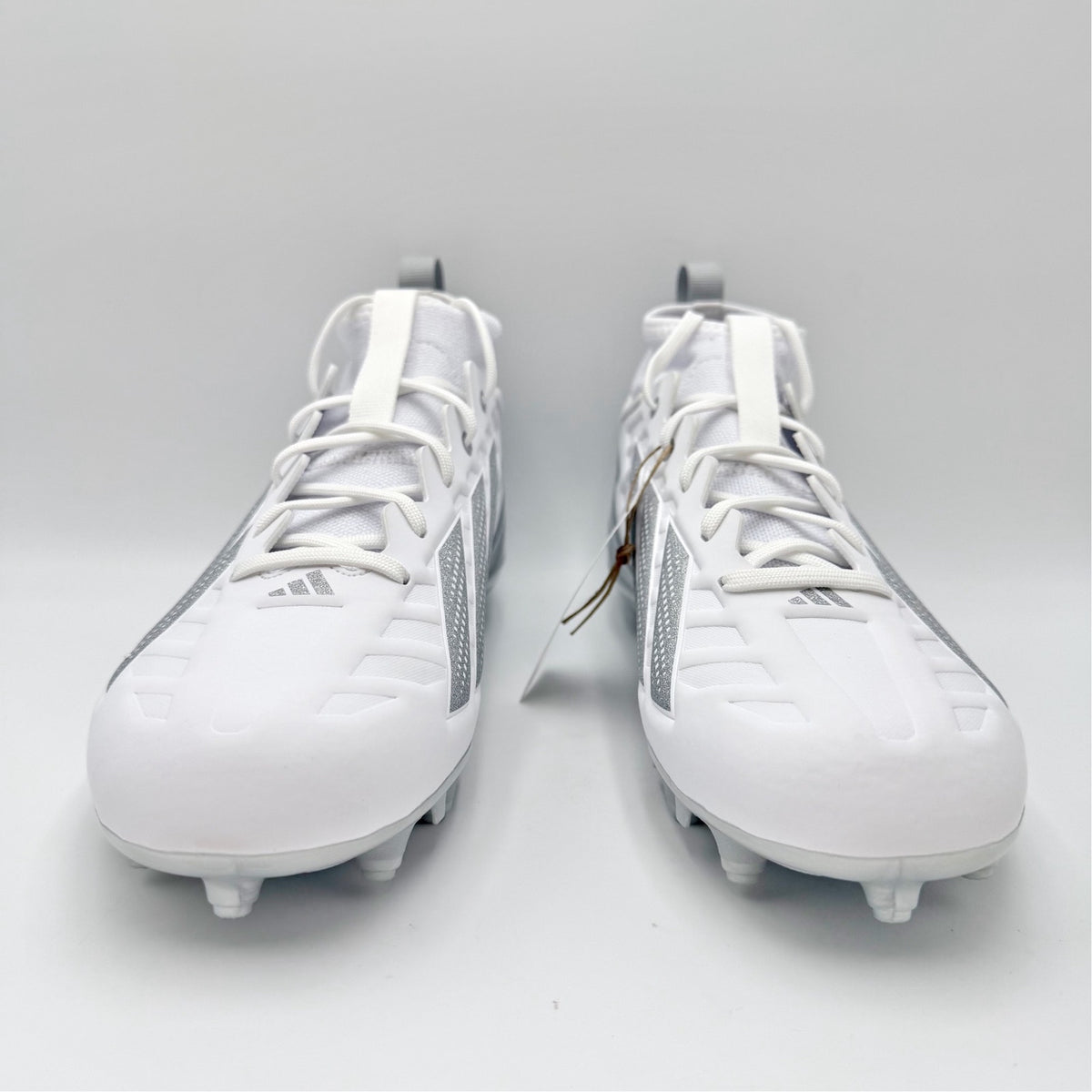 Adidas Mens Adizero Impact.2 II Football Cleats Size 11.5 EU 45 White Silver NIB