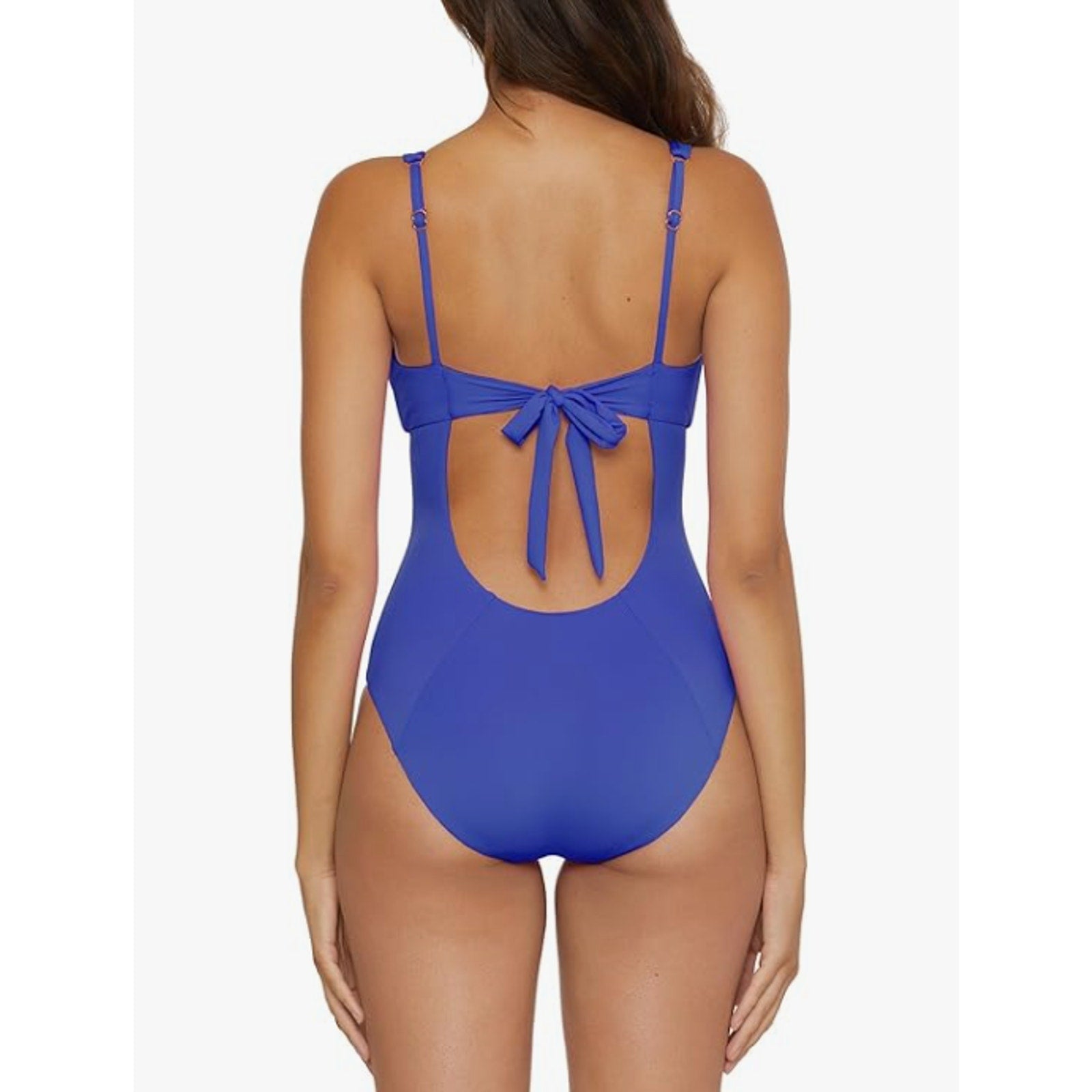 BECCA Women's Erin One Piece Swimsuit Medium Ultramarine Blue V-Wire NWT