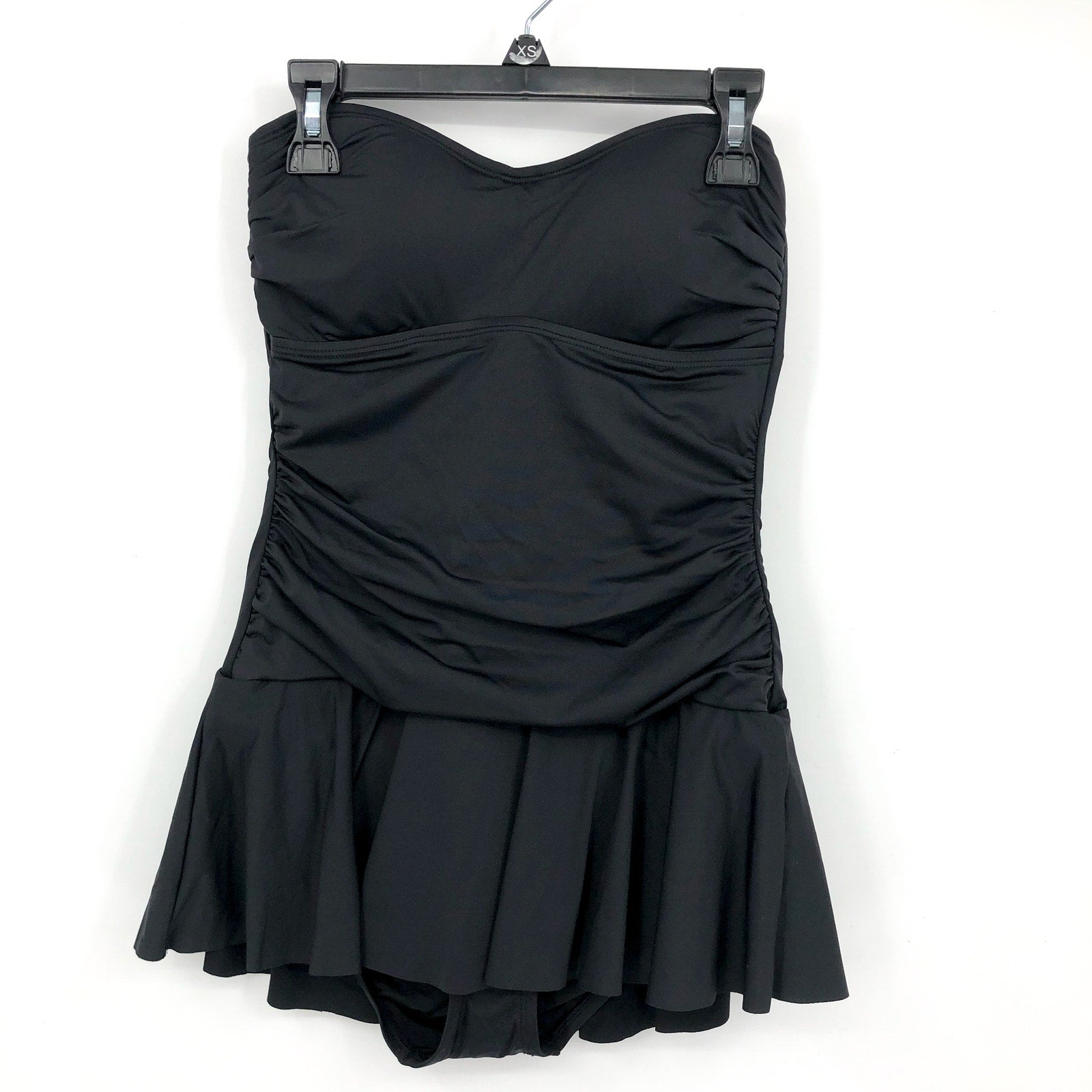 TOMMY BAHAMA Women's Pearl Bandeau Swim Dress Size 8 Black UPF 50 NWT