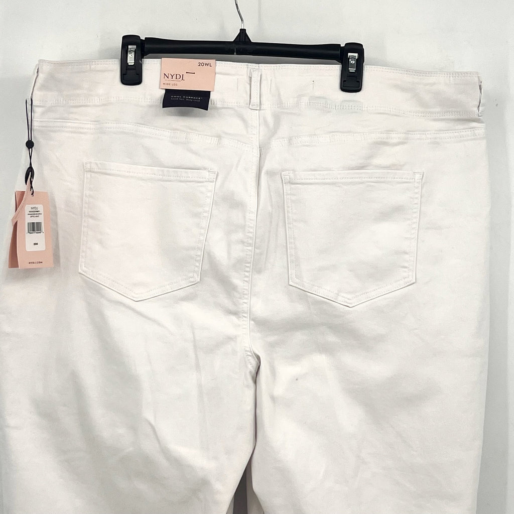 NYDJ Womens Cool Embrace Wide Leg Crop Jeans SIZE 20WL Optic White NWT