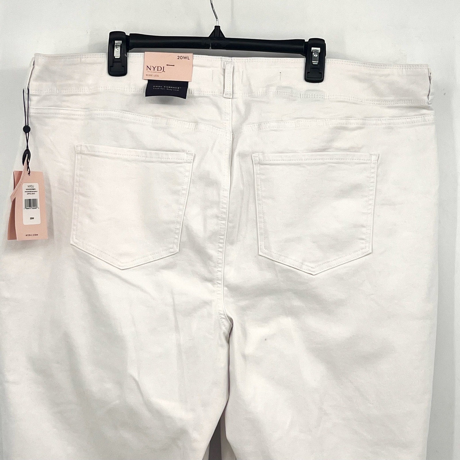 NYDJ Womens Cool Embrace Wide Leg Crop Jeans SIZE 20WL Optic White NWT