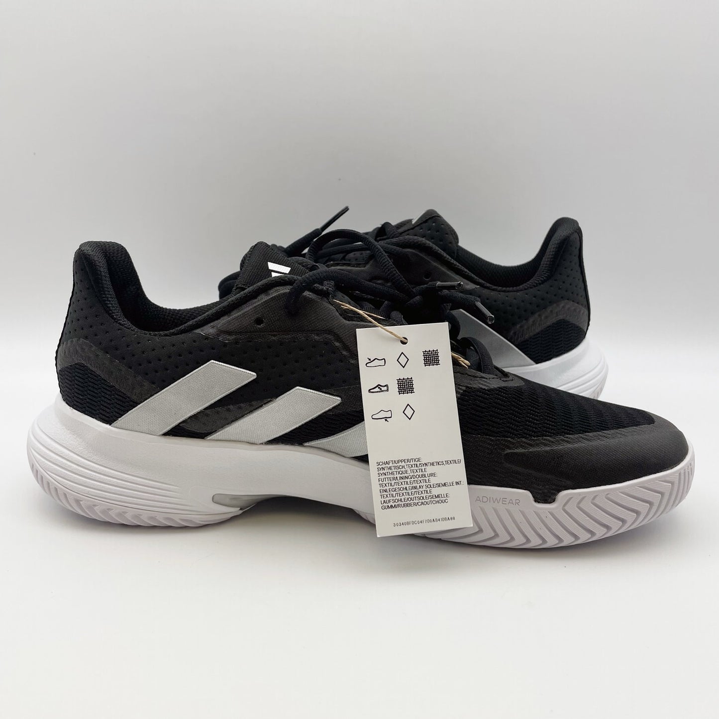 Adidas Women's CourtJam Control Athletic Shoes US 9.5 Black White Tennis NIB