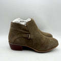 Diba True Womens Caspian Ankle Booties US 6.5 M Brown Olive Green Suede NWOB