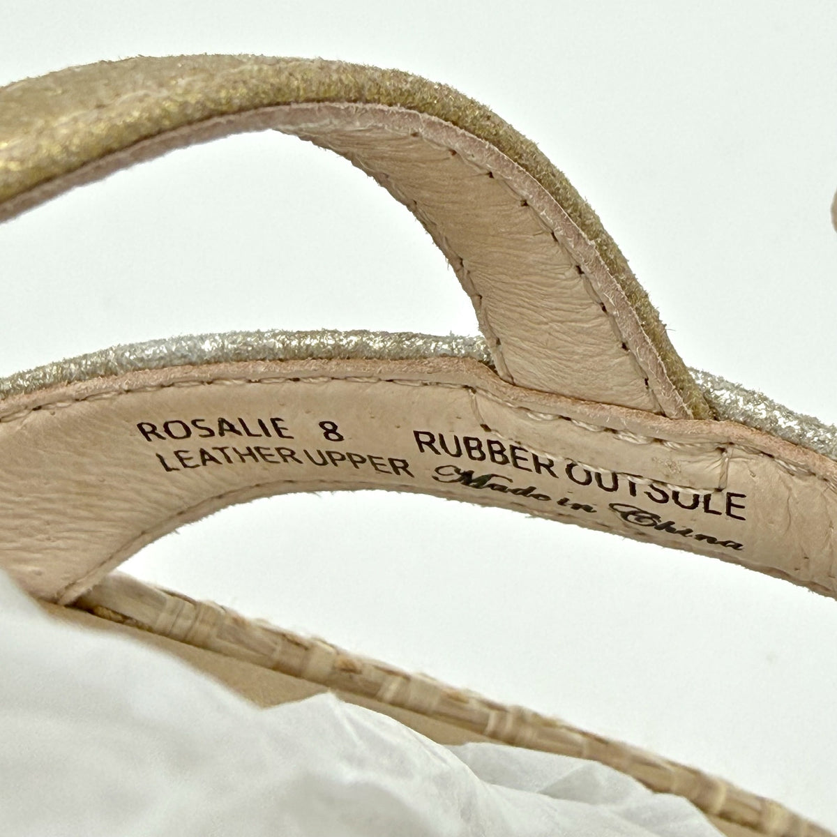 Donald Pliner Womens Rosalie Sandals Size 8 Metallic Silver Gold Leather NWOB