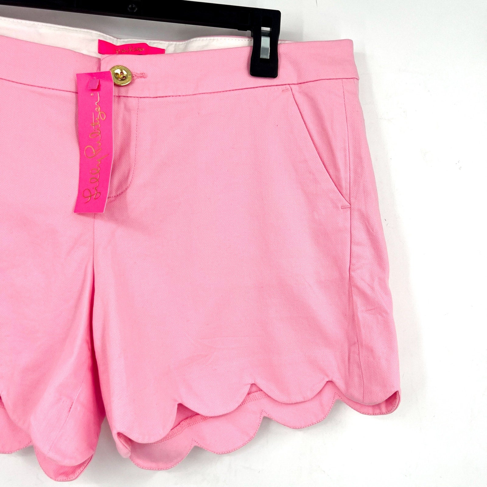 LILLY PULITZER 5" Buttercup Scallop Hem Shorts Size 10 Conch Shell Pink NWT