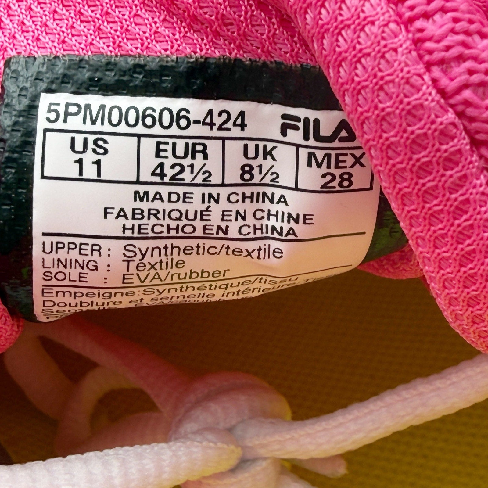 FILA Womens Double Bounce 3 Pickleball Sneakers US 11 EU 42.5 Blue Pink NWOB