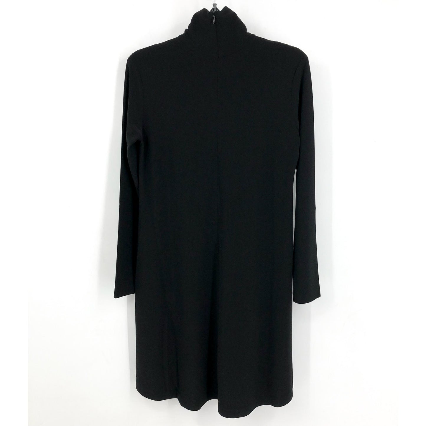 NORMA KAMALI Turtleneck Jersey Long-Sleeve Mini Dress Medium/38 Black NWOT