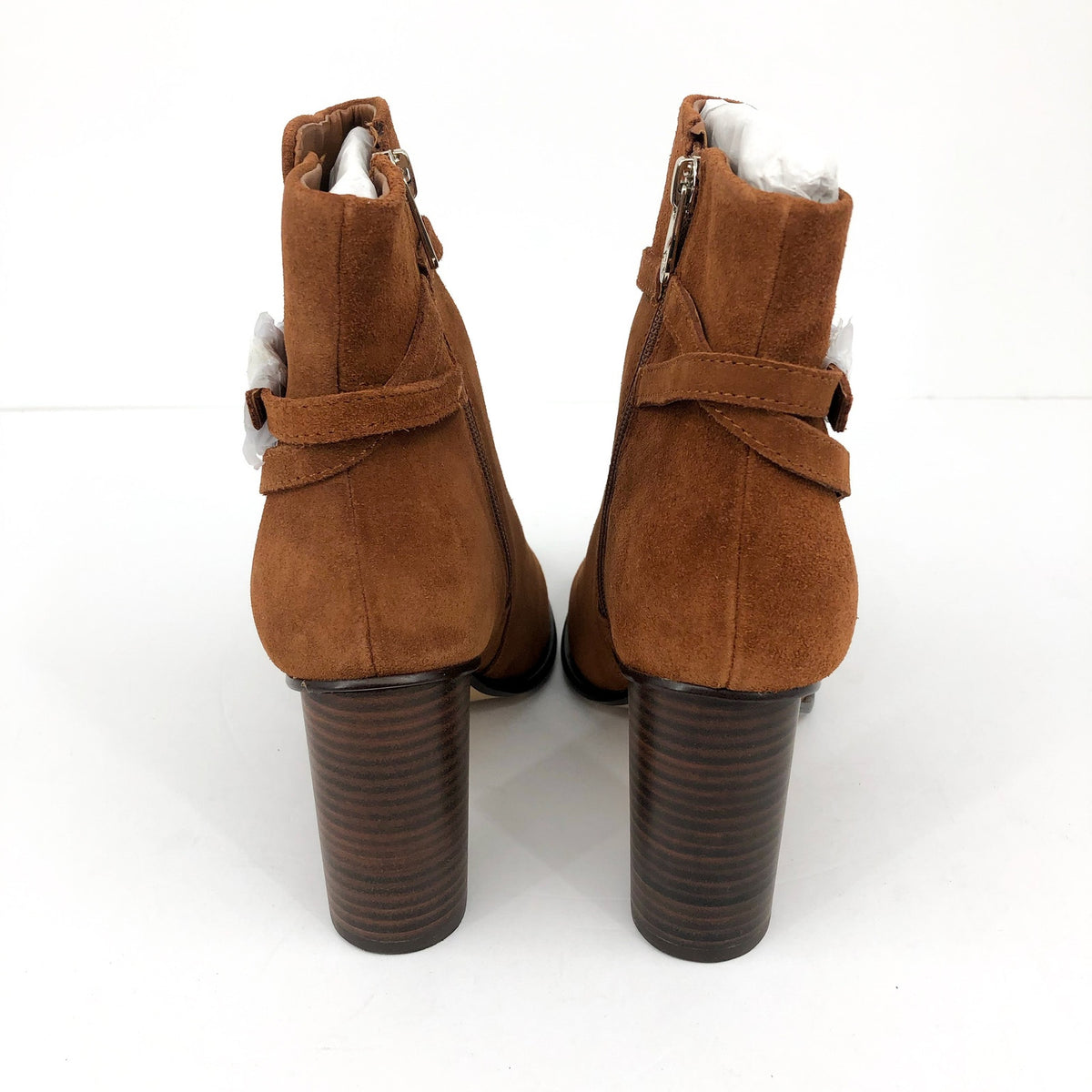DRAPER JAMES Womens Tegan Ankle Boot Size 8 Cognac Brown Leather NWOB