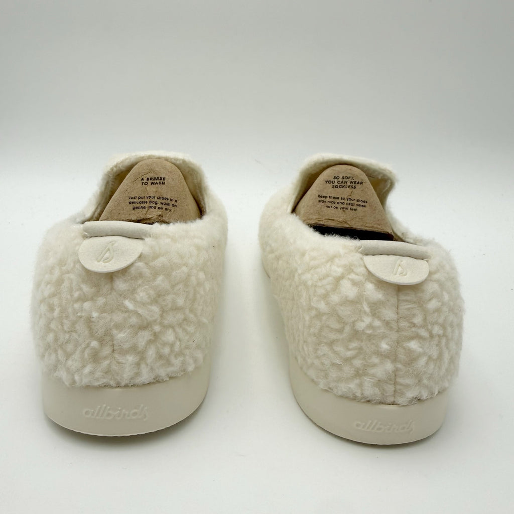 AllBirds Womens Wool Lounger Fluff Casual Sneakers US 9 White Slip On NWOB