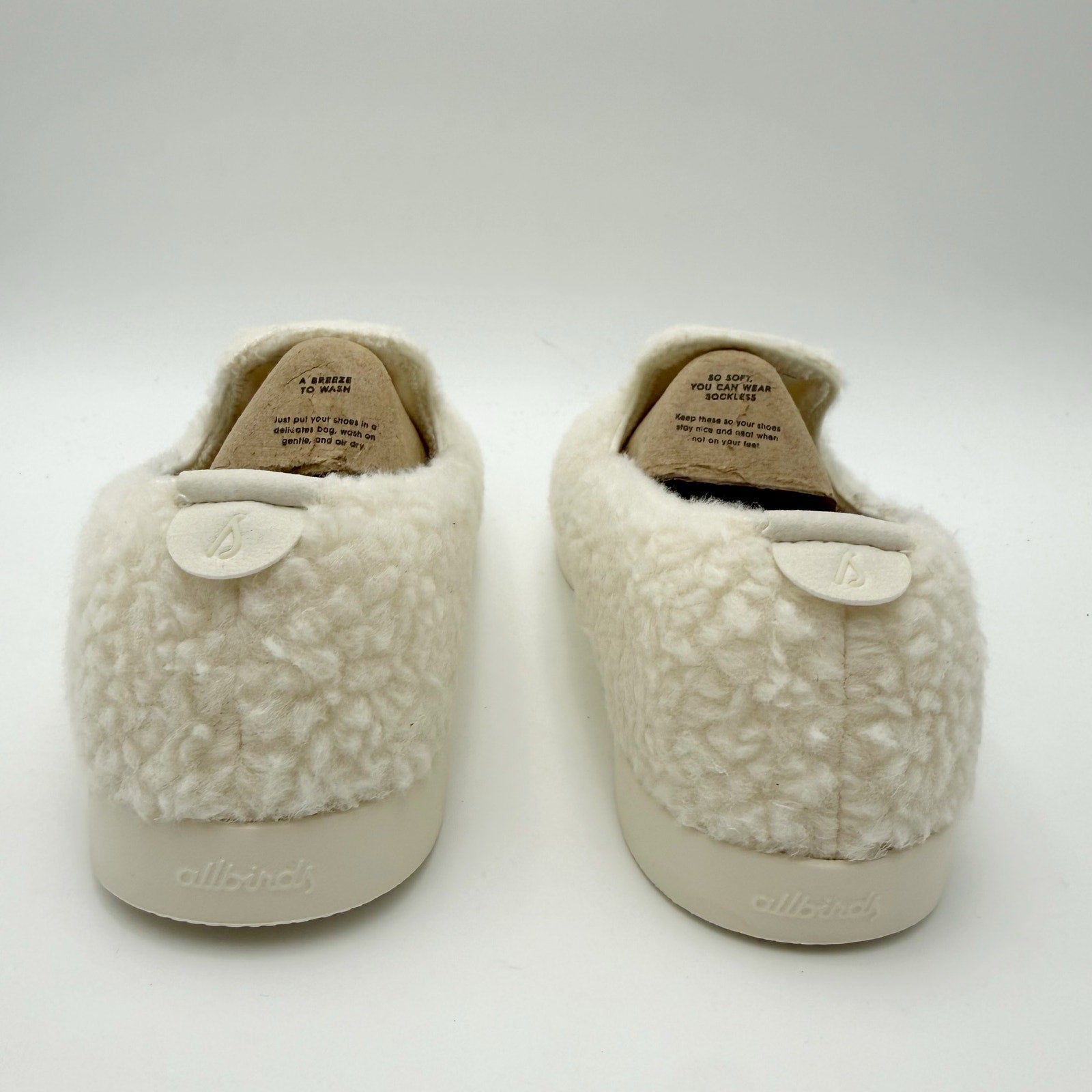 AllBirds Womens Wool Lounger Fluff Casual Sneakers US 9 White Slip On NWOB