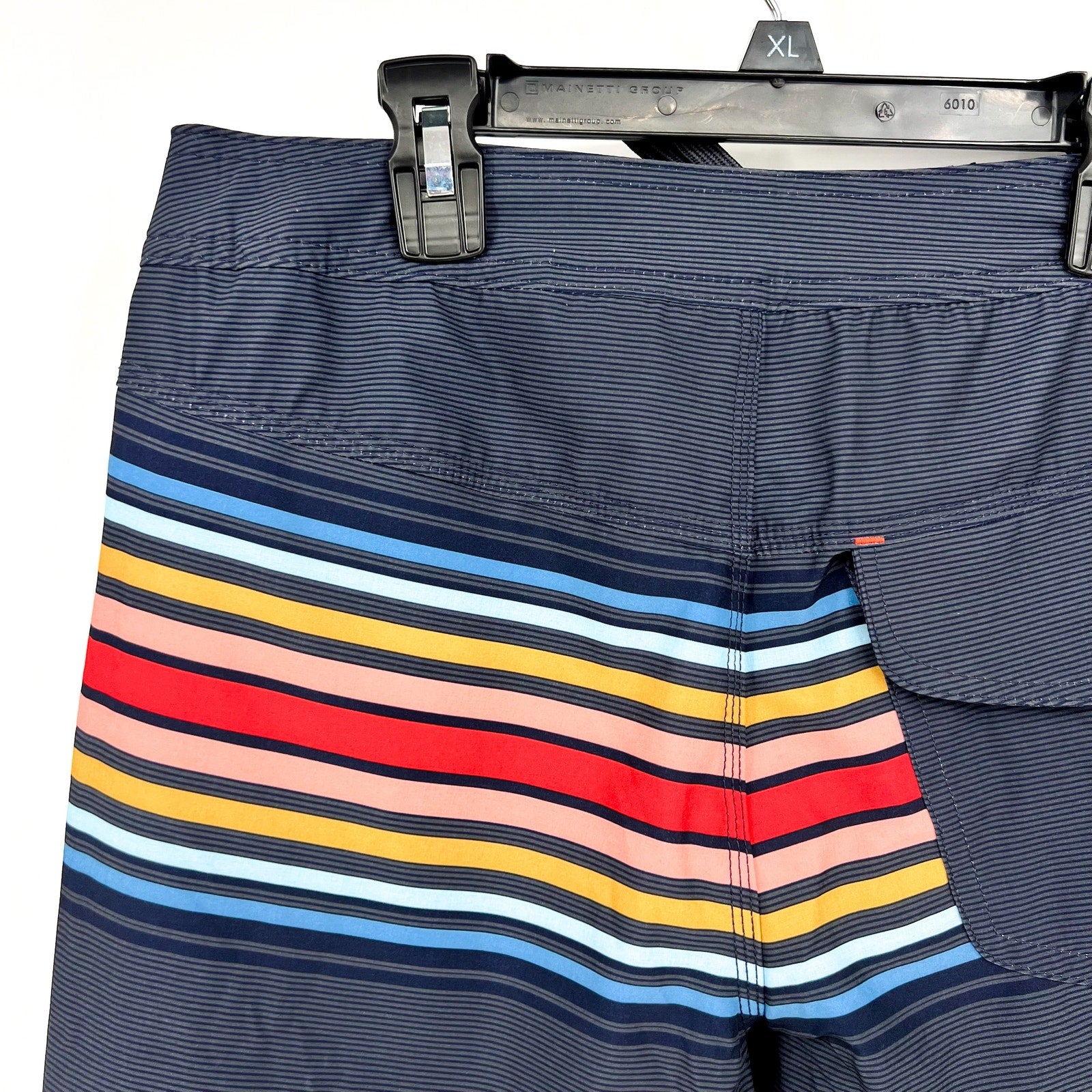 SAXX Betawave 2n1 Swim Board Shorts Size 28 Blue Stripe 7" Inseam Liner NWT
