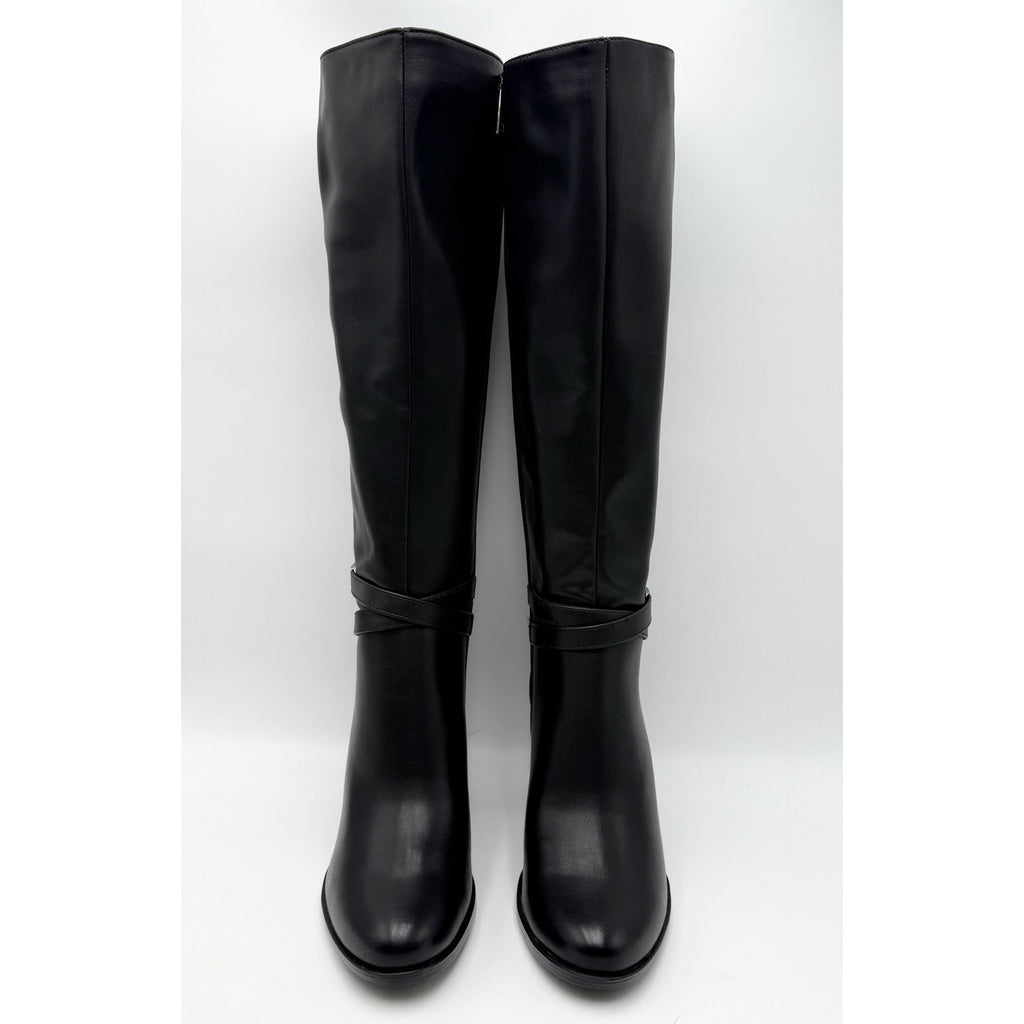 Naturalizer Womens Jane Heeled Knee High Boots Size 8 M Black Faux Leather NIB