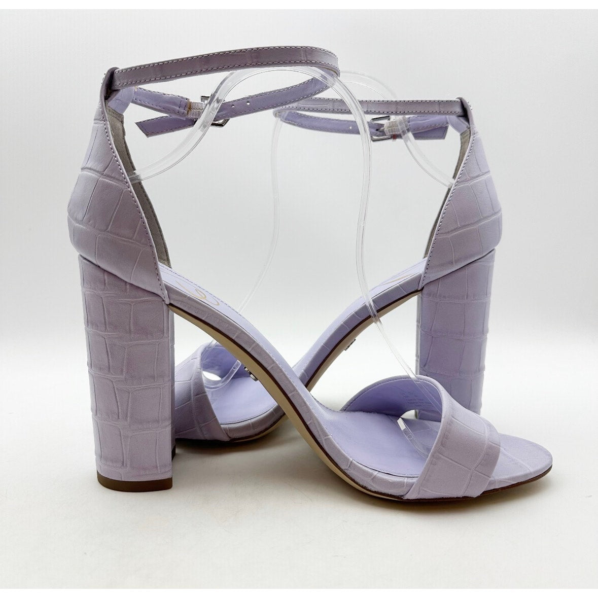 SAM EDELMAN Womens Yaro Dress Sandals Size 10M Purple Leather Heel NWOB