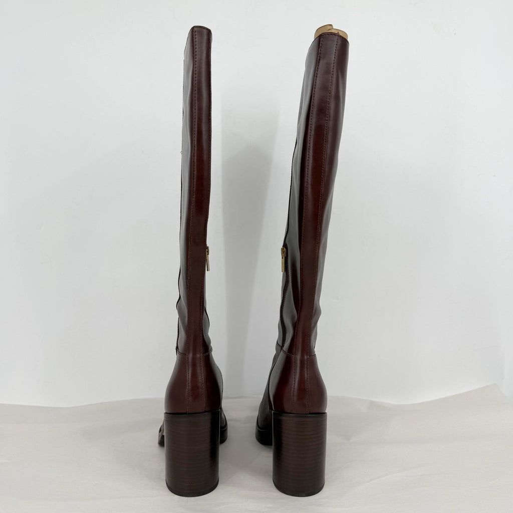 Vince Camuto Womens Gibi Knee High Boots US 12 Wide XWCalf Mahogany Leather NWOB