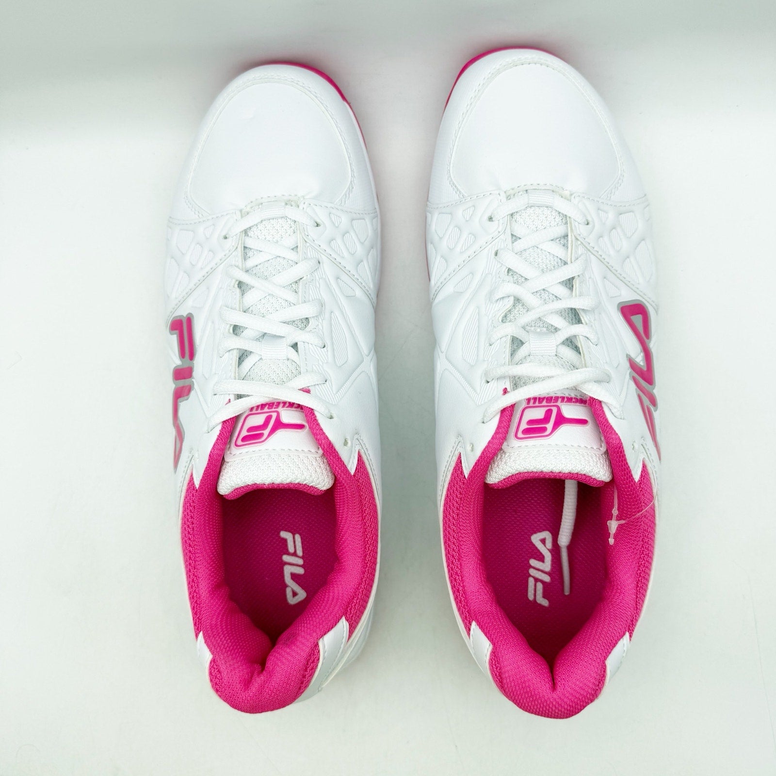 FILA Womens Double Bounce 3 Pickleball Shoes Size 9.5M White Pink Athletic NWOB