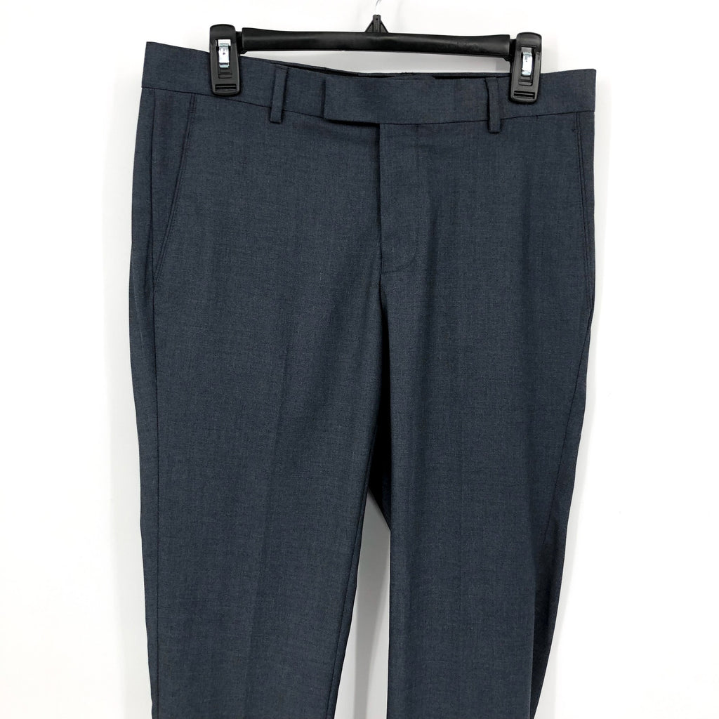 SOUL OF LONDON Men's Slim Fit Dress Pants Size 31R Gray Flat Front NWOT