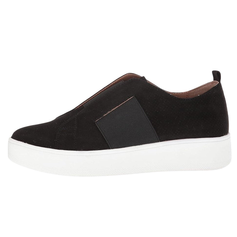 Steve Madden Womens Brad Sneaker US 9.5 Black Vegan Suede Slip On NWOB