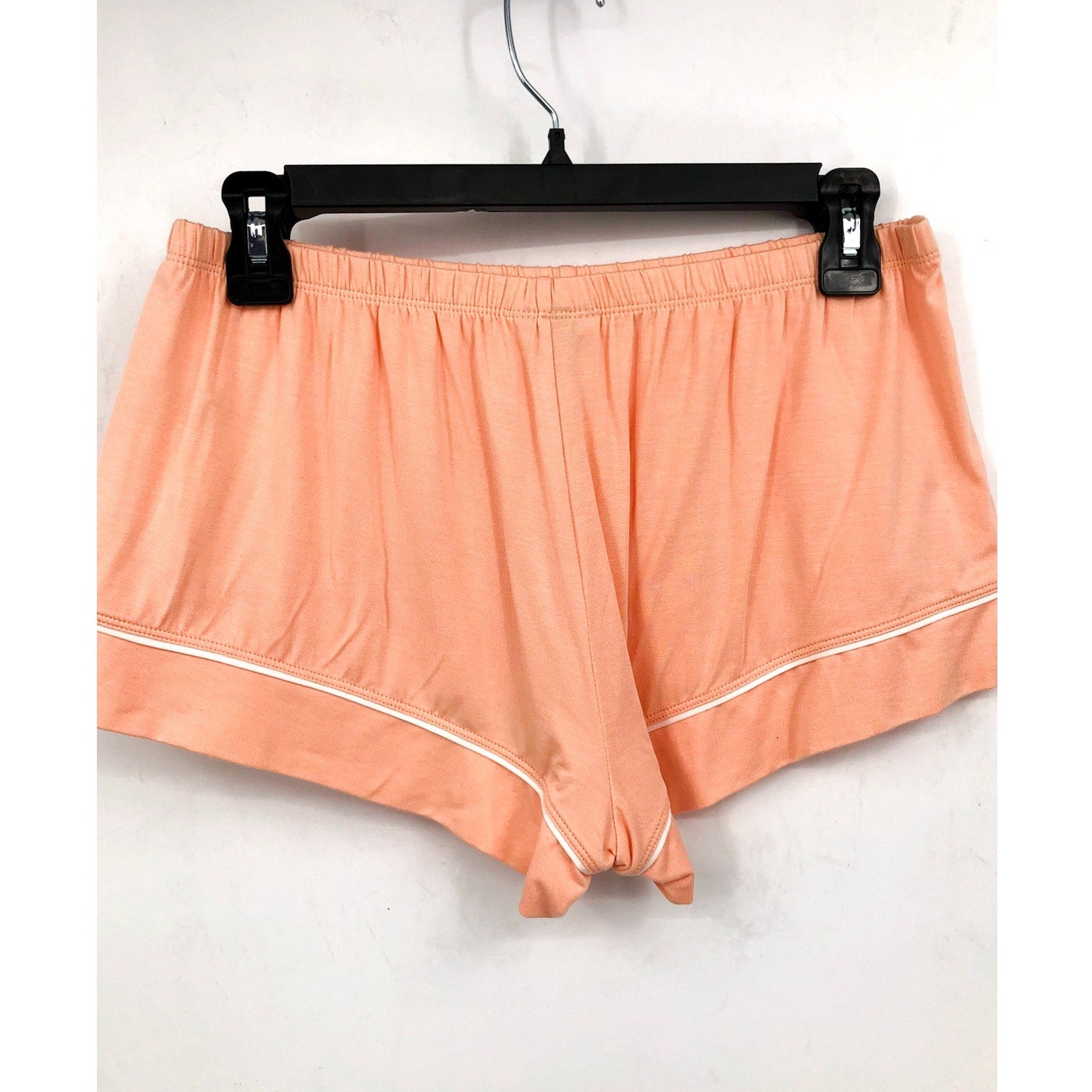 EBERJEY Gisele Shortie Short PJ Set Small Peach Parfait Ivory TENCEL Modal NWT