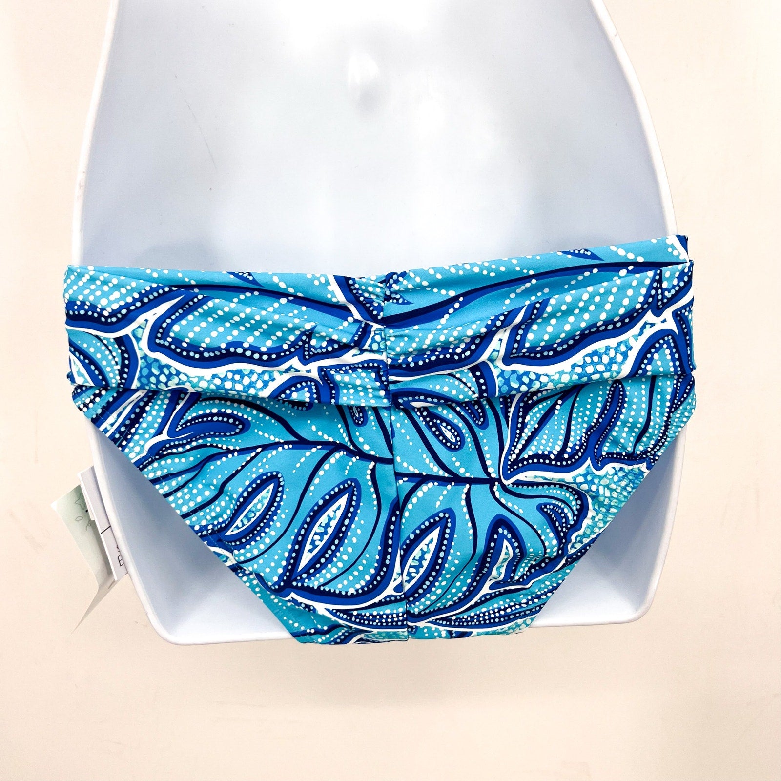 SUNSETS Women's Unforgettable Hipster Bikini Bottom Small Blue Seaside Vista NWT
