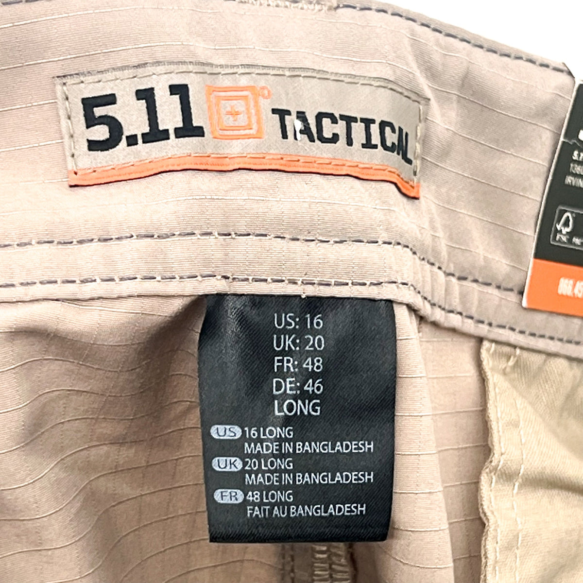 5.11 TACTICAL Women's Fast-Tac Urban Pants Size 16 34" Inseam Khaki 64420 NWT