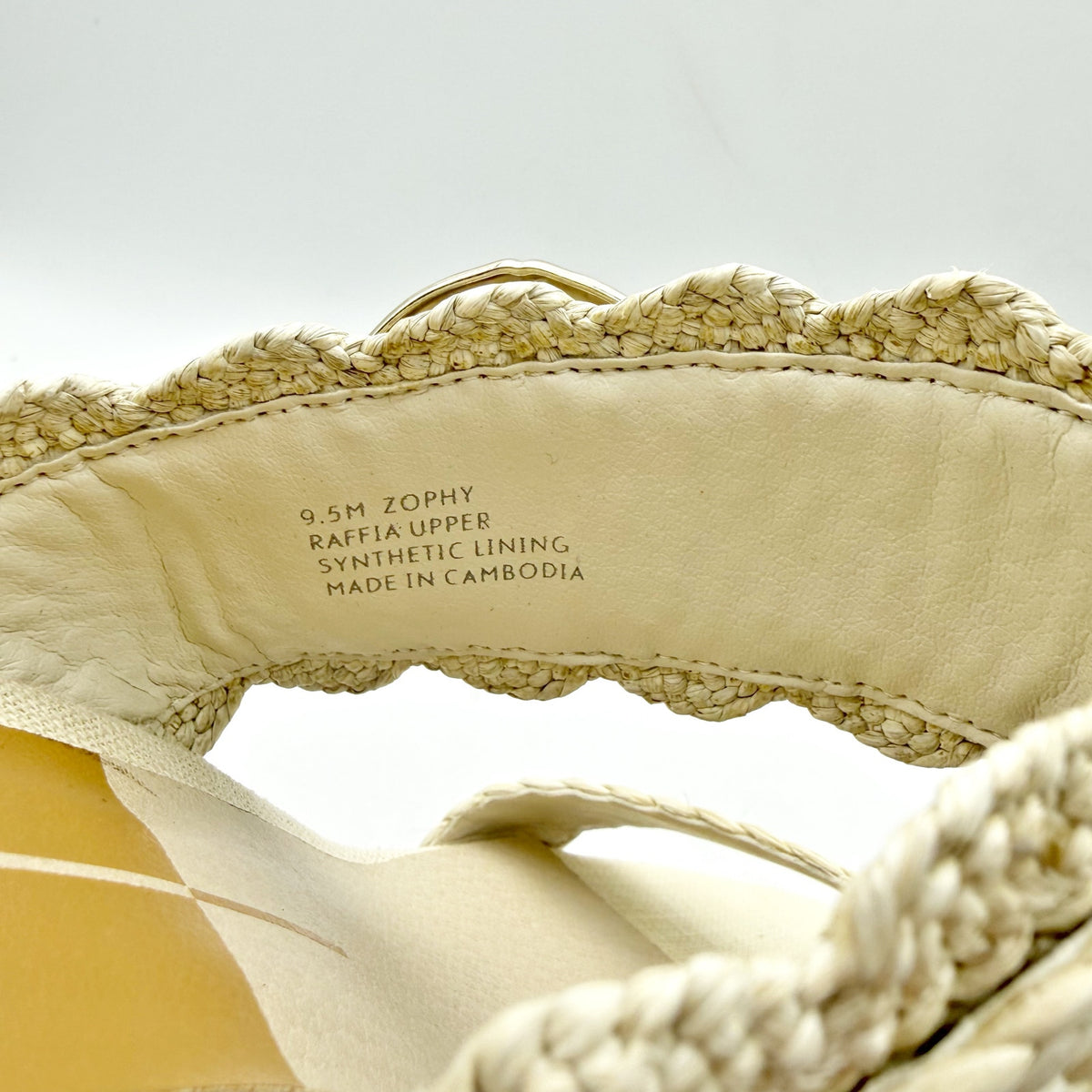 Dolce Vita Womens Zophy Heeled Sandals Size 9.5 Ivory Cream Raffia NWOB