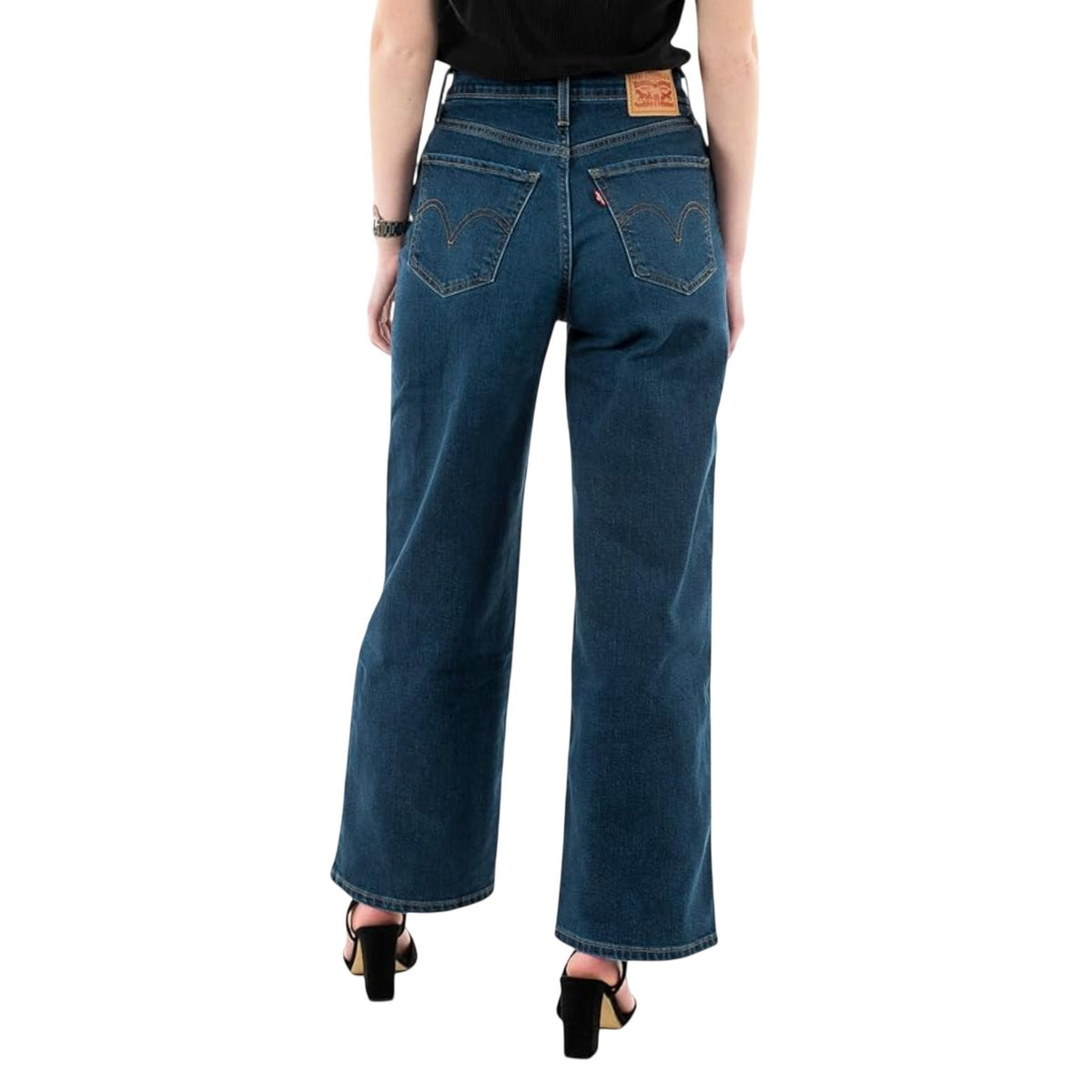 Levi's Womens High Rise Wide Leg Jeans 25x27 US 0 Blue Denim 72970-0017 NWT