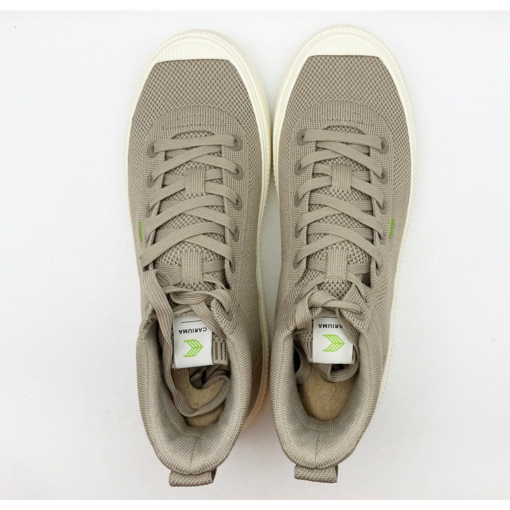 Cariuma IBI High Top Knit Sneaker Mens 8 Womens 9.5 Sand Tan Bamboo NIB