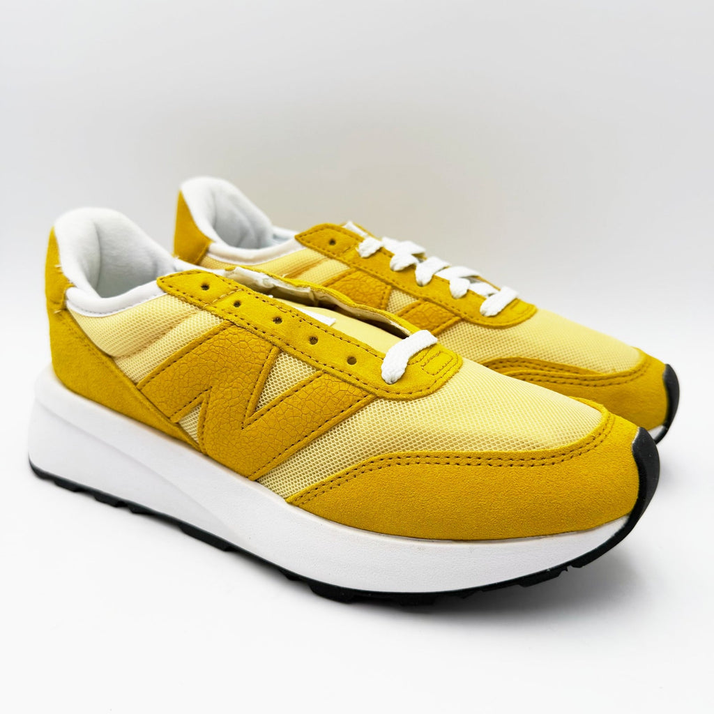 New Balance 370 Casual Sneakers Womens 8 WIDE Mens 6.5 EU 39.5 Yellow White NWOB