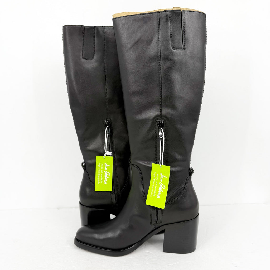 Sam Edelman Womens Soyer Knee High Boots US 8.5 M EU 39 Black Leather NIB