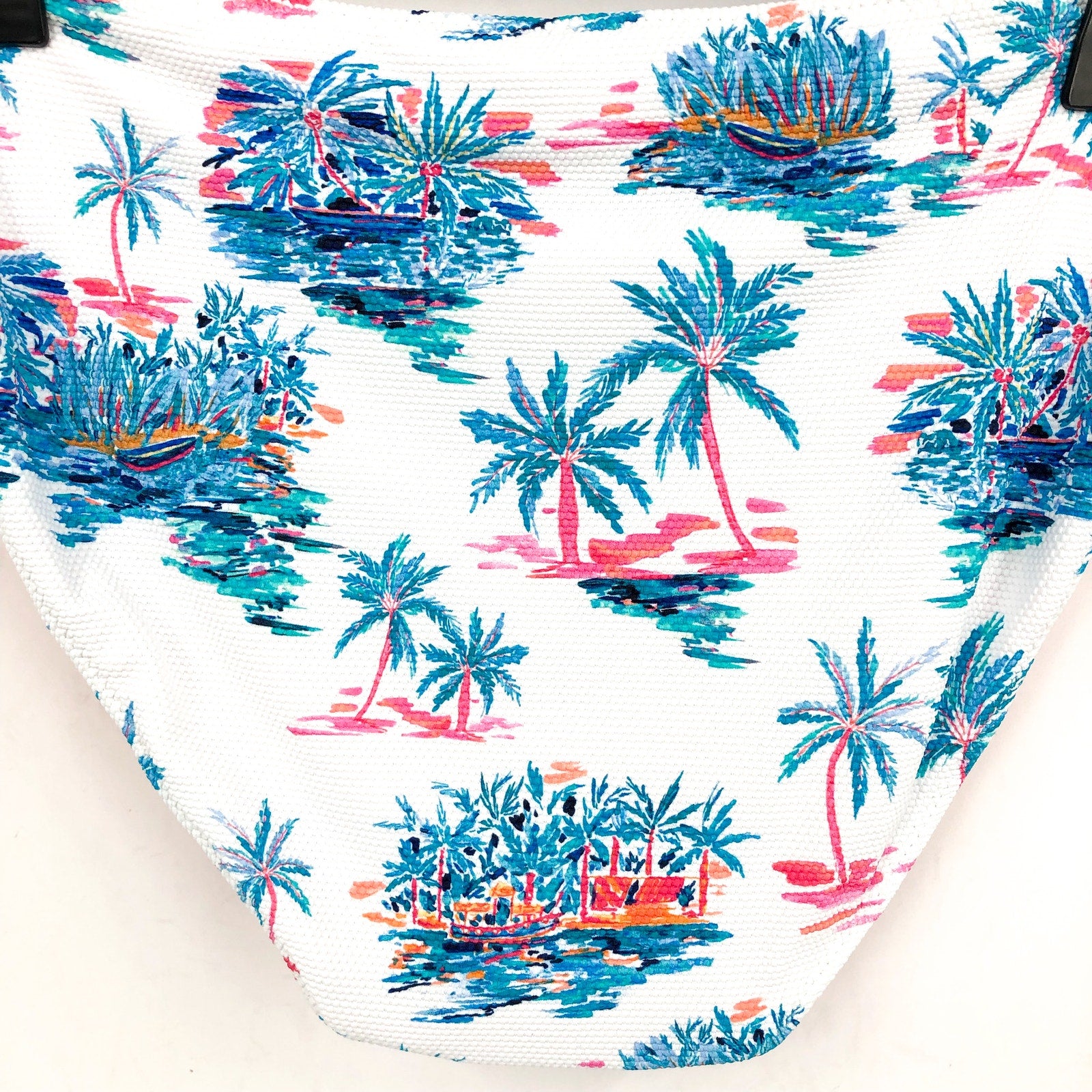 TOMMY BAHAMA Island Cays Tropical Rev Hipster Bikini Bottoms Large White NWT
