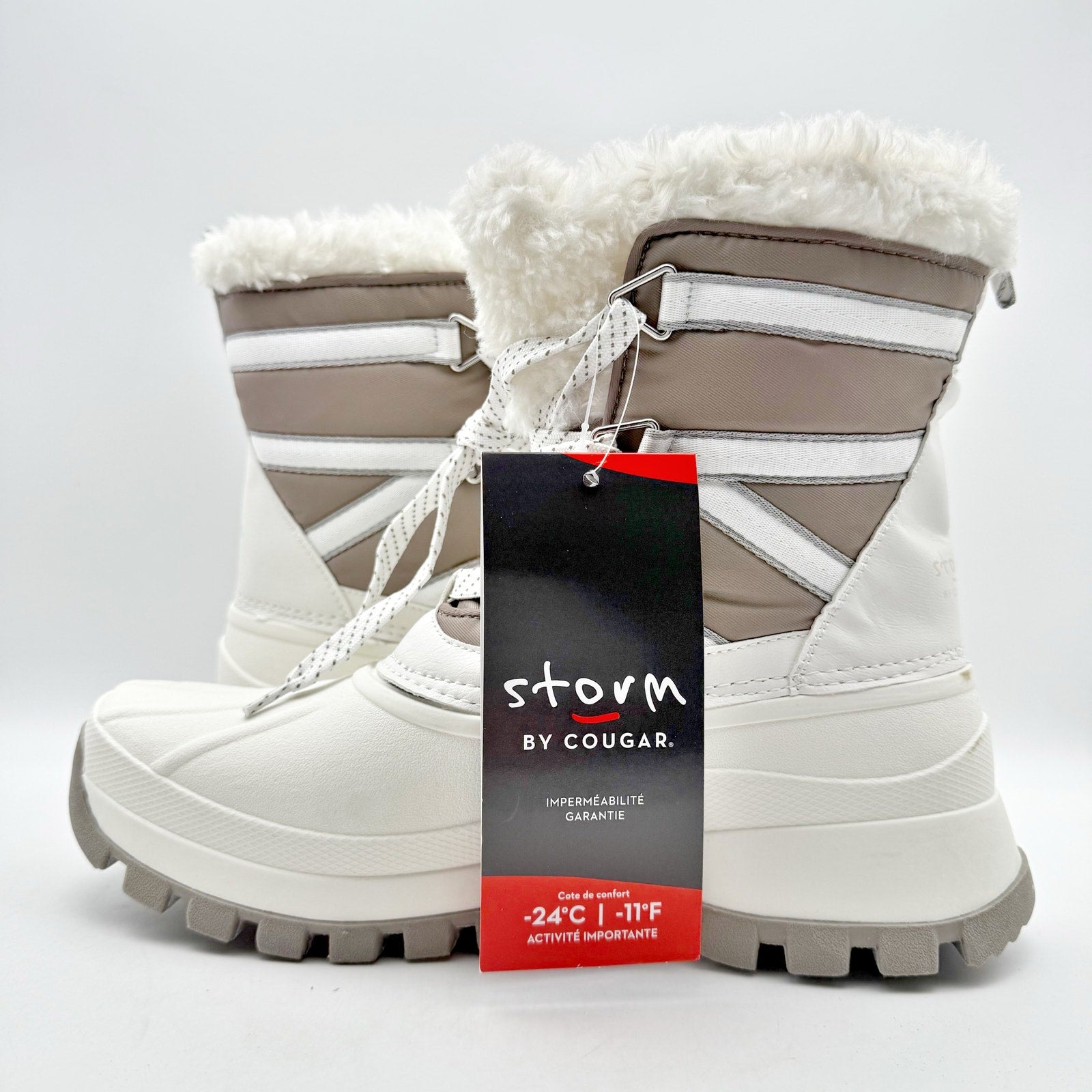 Storm by Cougar Womens Fresno Snow Boots US 11 EU 42.5 White Waterproof NIB