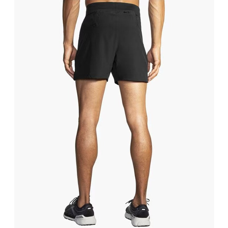 BROOKS Men's Sherpa 5" Running Shorts Small Black Athletic Stretch NWT