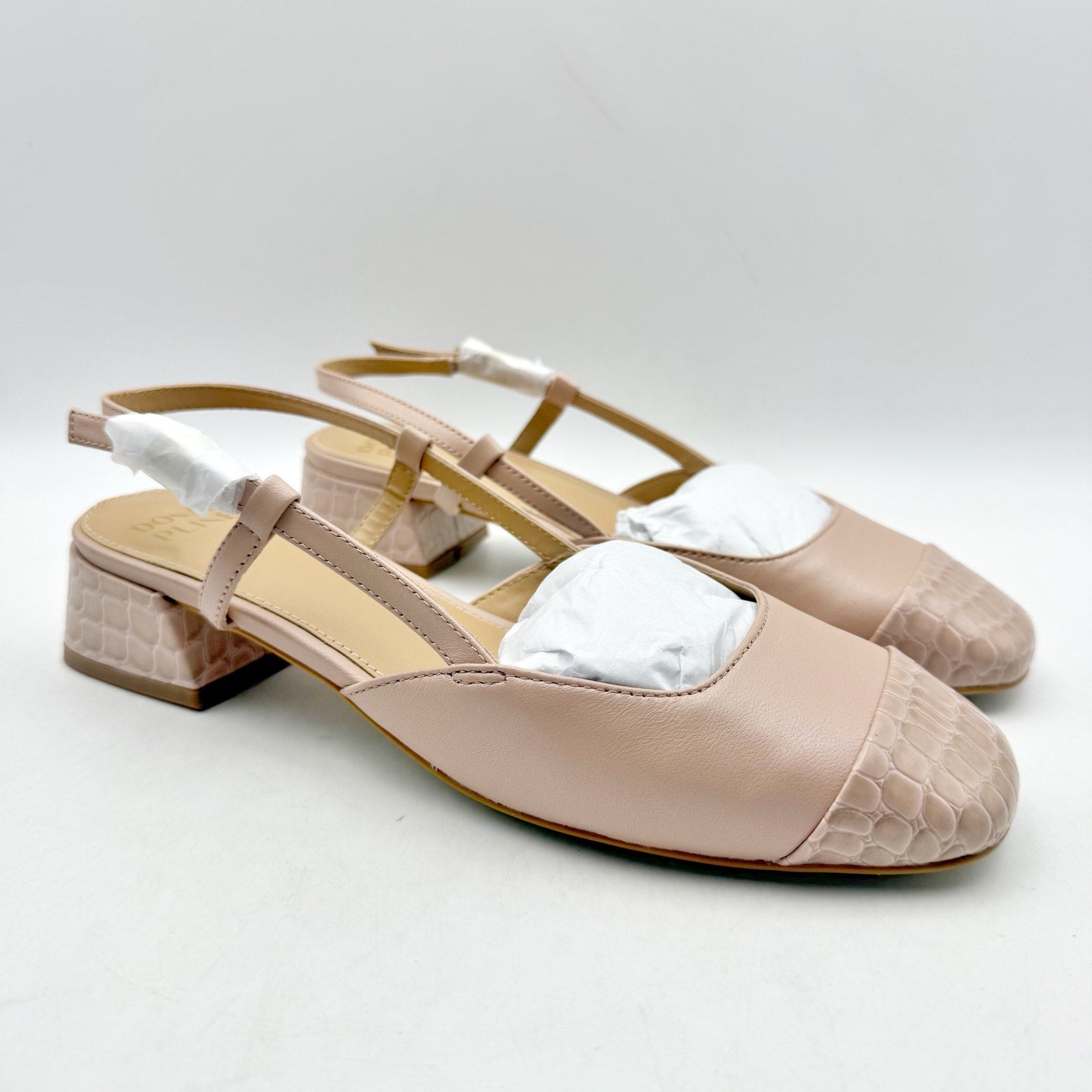 Donald Pliner Womens Reval Pumps Size 6.5 Pink Leather Heels Slingback NIB