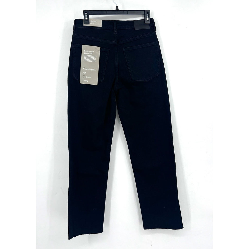 EVERLANE Women's The Way-High Jeans 27x29 US 4 Long Coal Black Straight Leg NWT