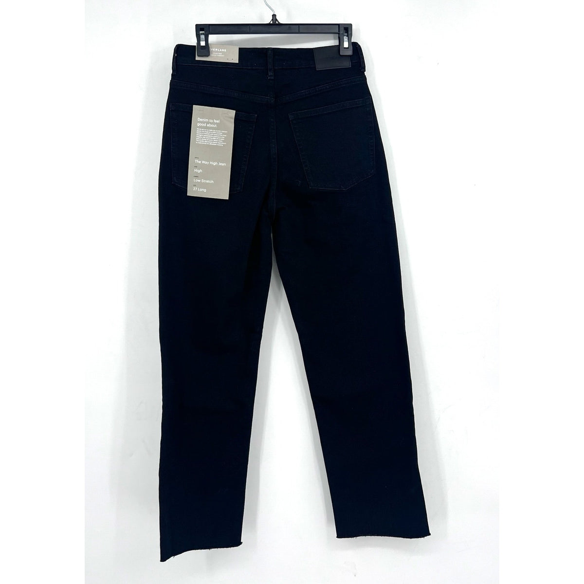 EVERLANE Women's The Way-High Jeans 27x29 US 4 Long Coal Black Straight Leg NWT
