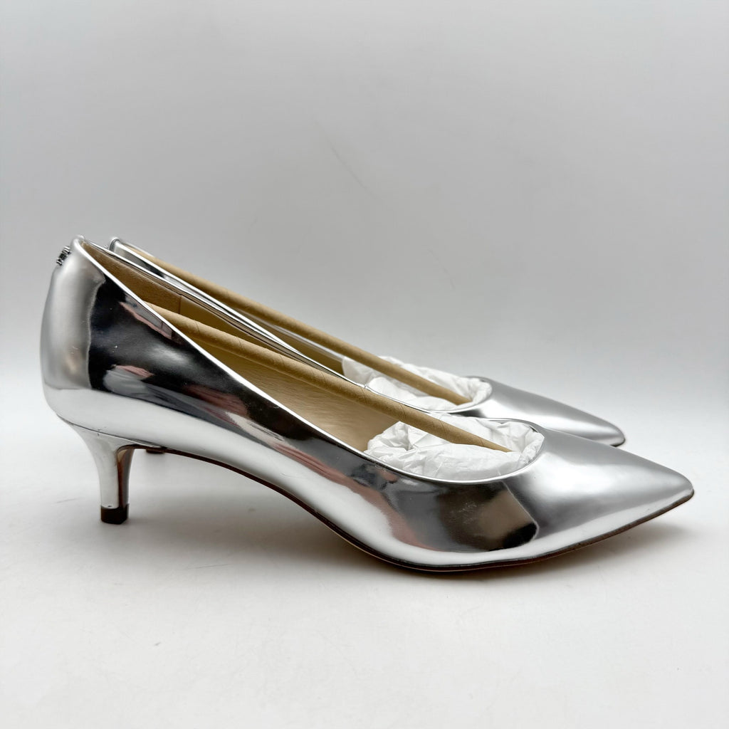 Sam Edelman Womens Dori Pumps Size 8.5 M EU 39 Silver Leather Heels NIB