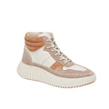 Dolce Vita Womens Daley Sneakers US 7.5 M EU 38 Taupe White Brown Suede NIB