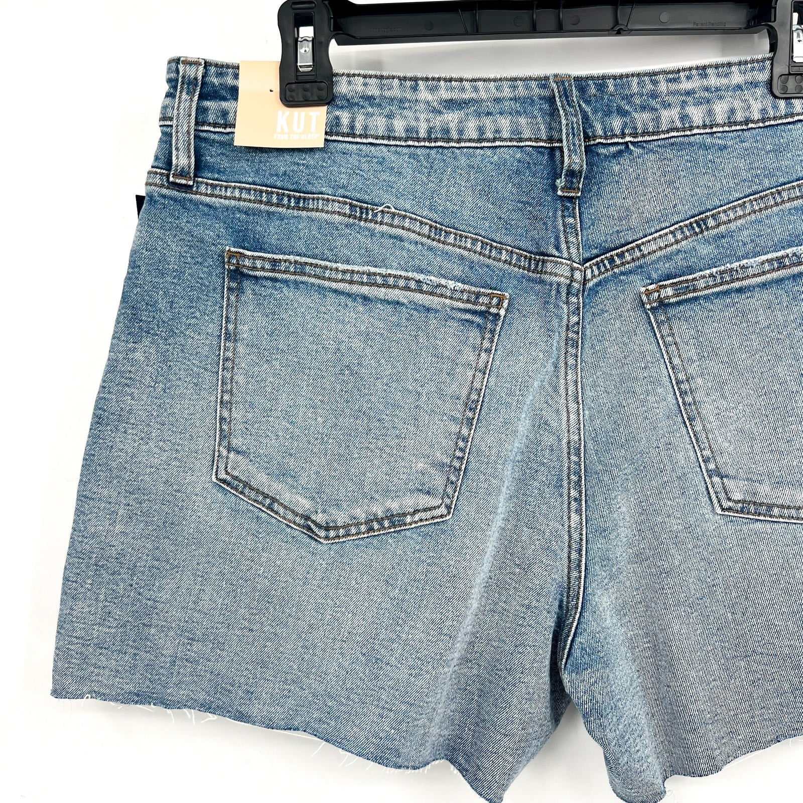 KUT FROM THE KLOTH Taylor Jean Shorts Size 14 Freedom Blue Raw Hem NWT