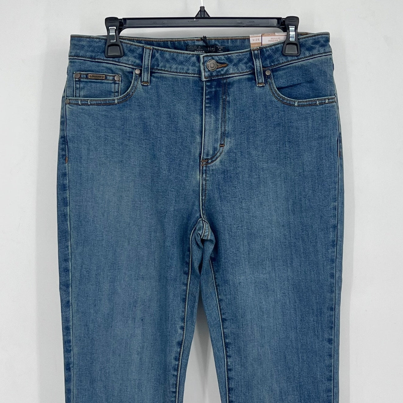 PRANA Womens Sienna Skinny Jeans Size 12 31x31 True Blue Stretch Mid Rise NWT