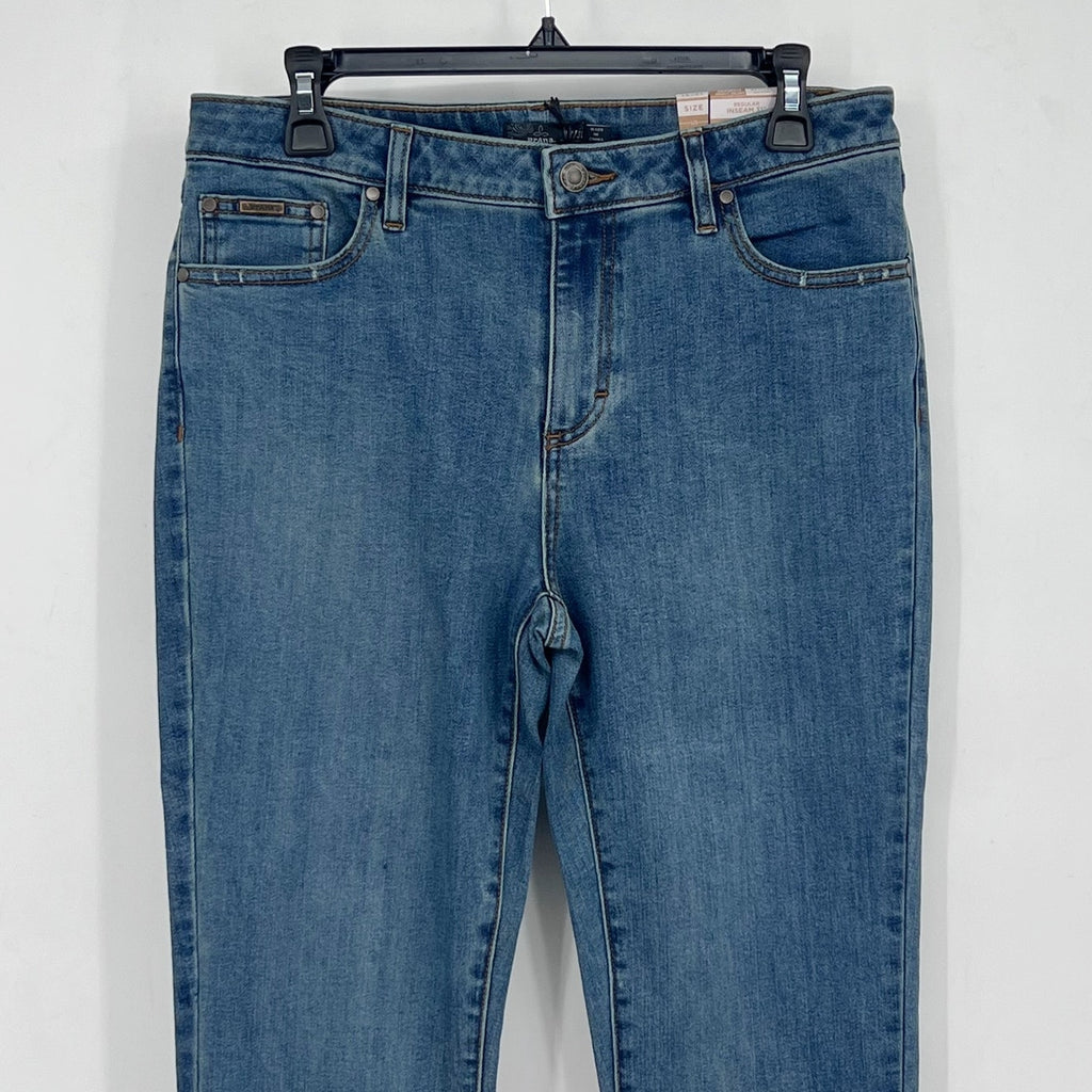 PRANA Womens Sienna Skinny Jeans Size 12 31x31 True Blue Stretch Mid Rise NWT