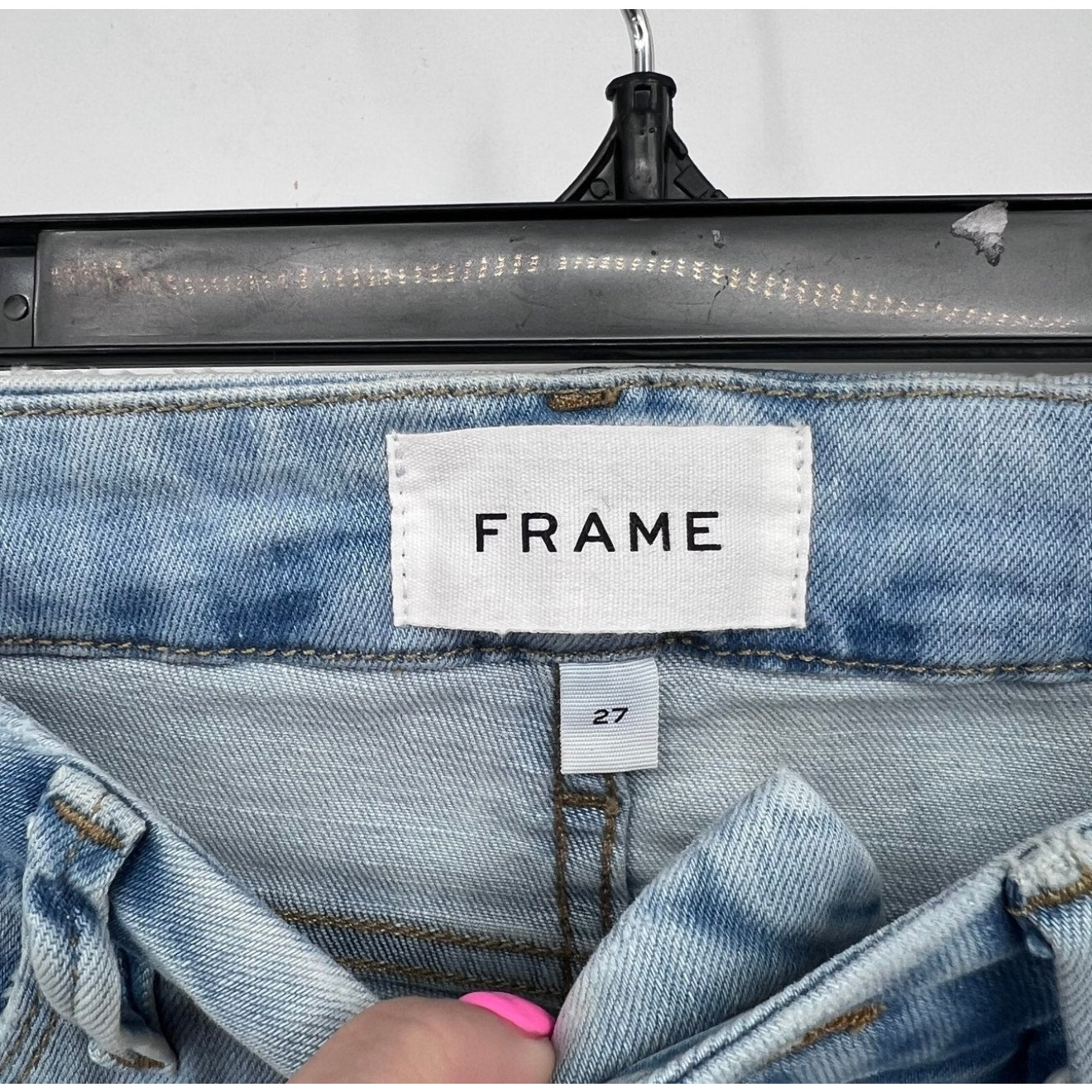 FRAME Womens Le Crop Mini Boot Cut Jeans Size 27 US 4 Atwood Light Wash Blue NWT