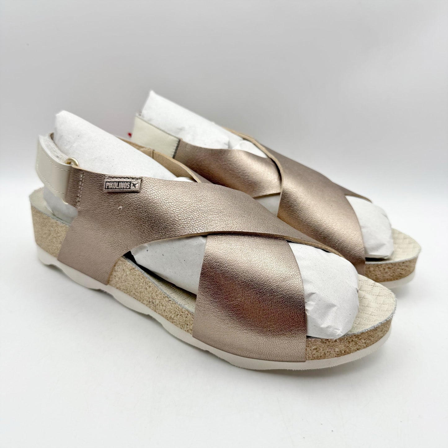 PIKOLINOS Womens Mahon W9E-0912CLC1 Sandals EU 41 US 10.5-11 Beige Leather NIB