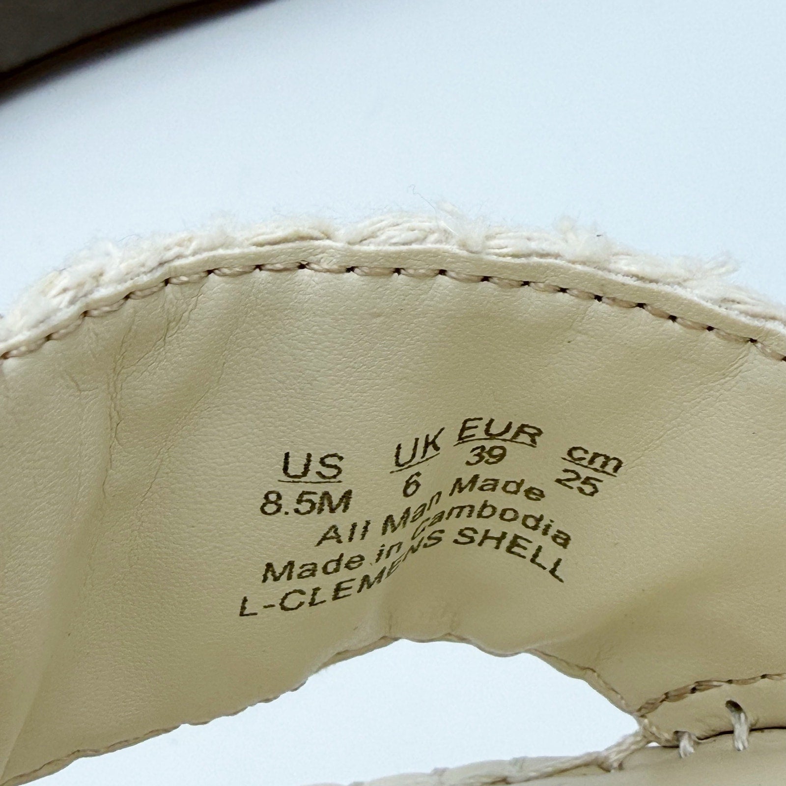 Franco Sarto Womens Clemens Espadrille Wedge Sandals US 8.5 M Beige Raffia NWOB