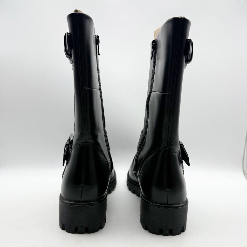 ECCO Womens Modtray Moto Mid Calf Boots EU 38 US 7-7.5 Black Leather NWOB