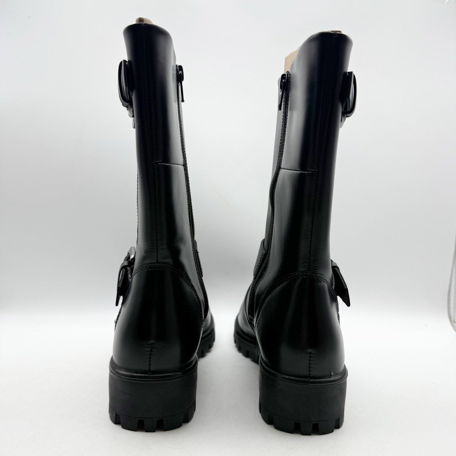 ECCO Womens Modtray Moto Mid Calf Boots EU 38 US 7-7.5 Black Leather NWOB