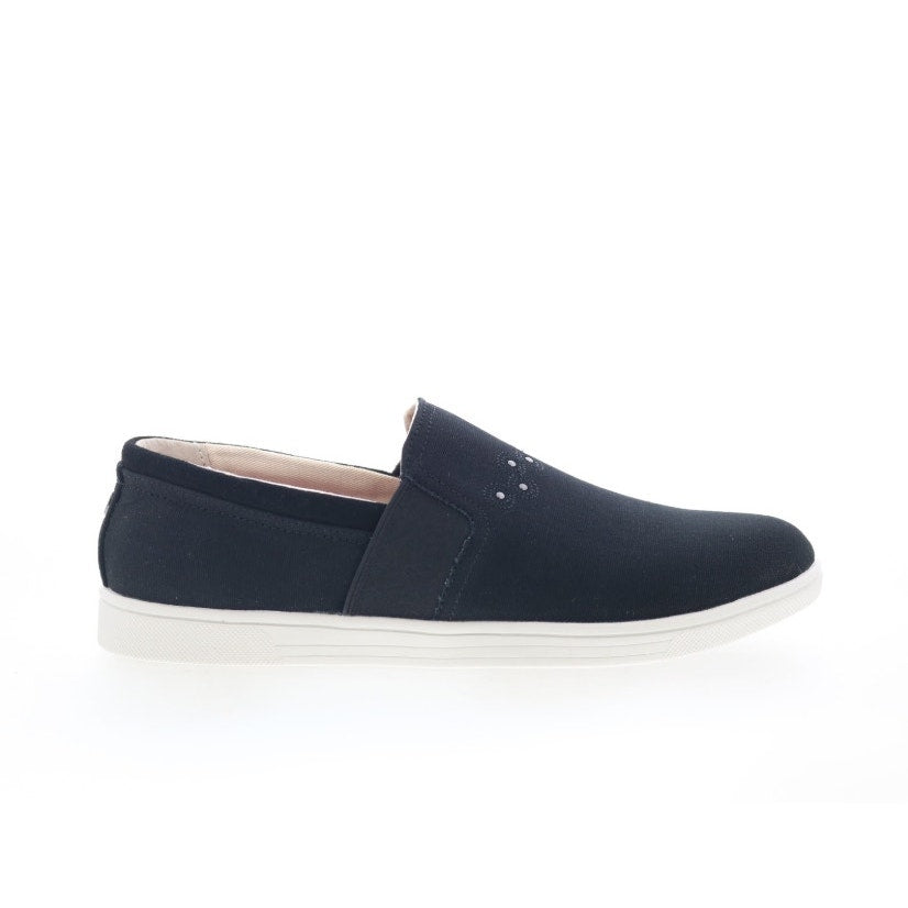 Spenco Women Waterfront Canvas Slip On Sneakers Size 7 EU 37.5 Black NIB