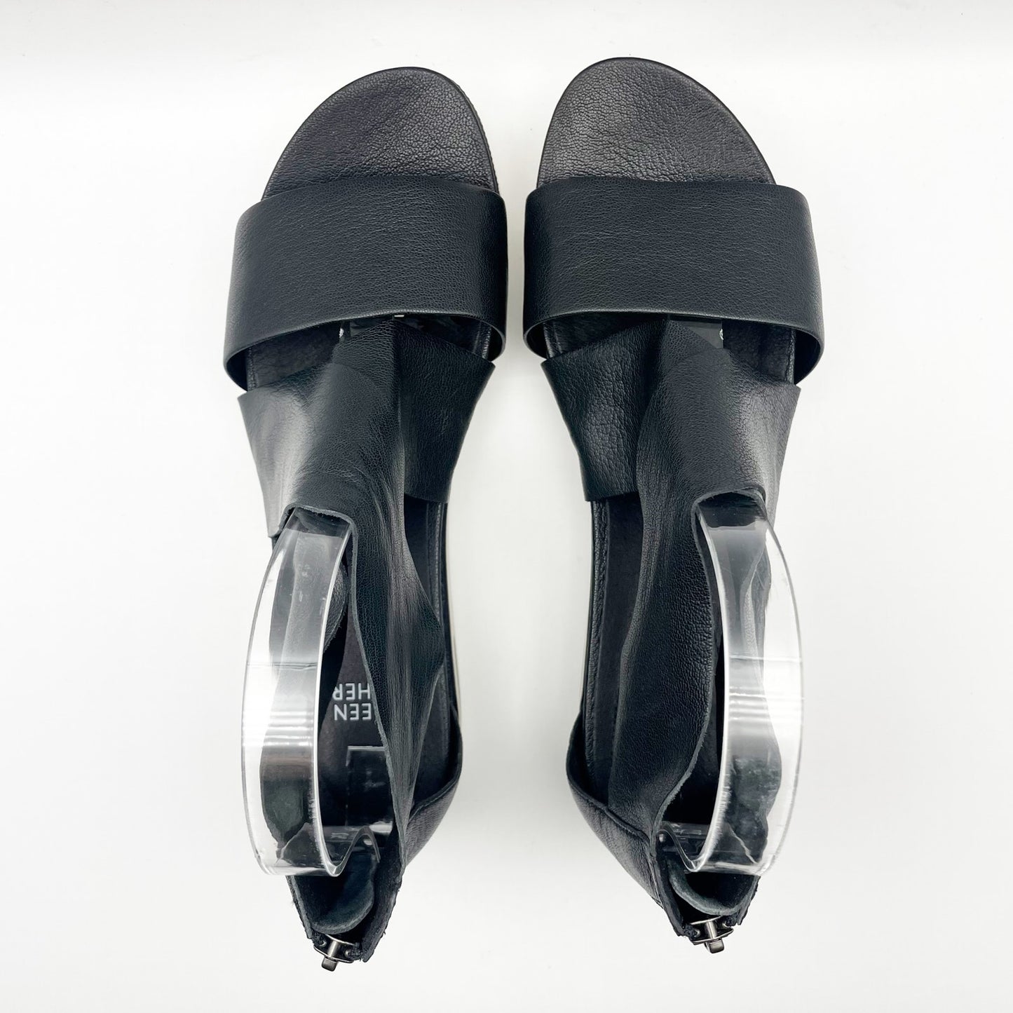 Eileen Fisher Womens Sport Sandals US 9.5 M EU 40 Black Leather NIB