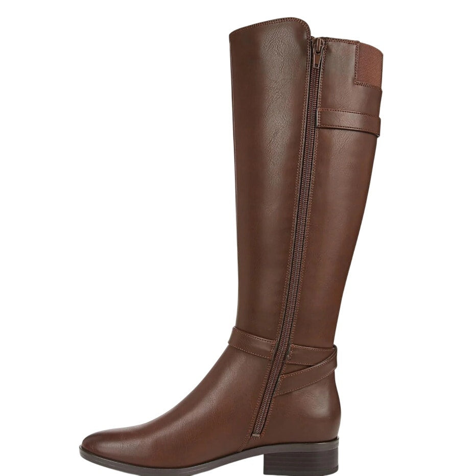 Naturalizer Womens Sahara Knee High Boots Size 8 M WIDE CALF Dark Brown NIB